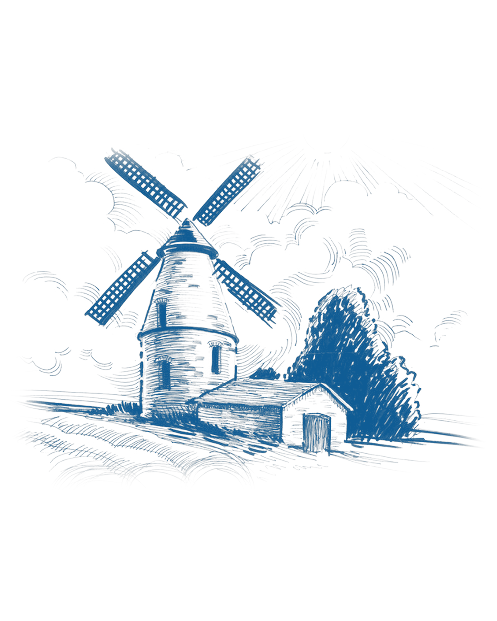 Мельница — знак производственной компании «Сибирь», Омск